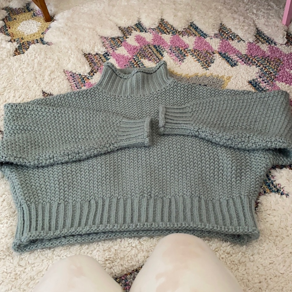 Knit turtleneck sweater